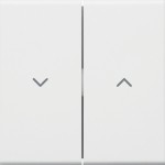 Hager GW2AB9016 Wippe 2-fach für Jalousieschalter für Rahmenblende 55 halogenfrei verkehrsweiß 