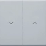 Hager GW2ABLAN Wippe 2-fach für Jalousieschalter, für Rahmenblende 55, hfr, lack alu 