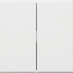 Hager GW2B9016 Wippe 2-fach für Schalter/Taster für Rahmenblende 55 halogenfrei verkehrsweiß 