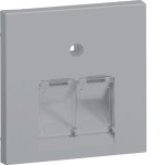 Hager GZUAE2ALAN Zentralscheibe UAE 2-fach für Rahmenblende 55 halogenfrei lack alu 