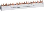 Hager KDN450D Phasenschiene 3P+N 80A Gabel 16mm² 12M für 3P+N Einspeisung und 1P+N Abgänge 
