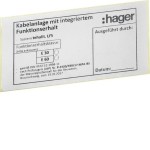 Hager LFSFE Funktionserhaltetikett LFS 