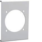 Hager R86807035 Blende CEE-Steckdose 60er Befestigungsspur PVC zu FB Oberteil 130mm lichtgrau 