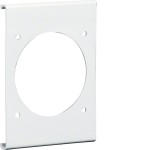 Hager R86819016 Blende CEE-Steckdose 70er Befestigungsspur PVC zu FB Oberteil 130mm verkehrsweiß 
