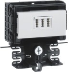 Hager SL200559459010 Geräteträger-Technikteil Telefonanschluss TAE 3x6 NFN SL 20x55mm reinweiß 