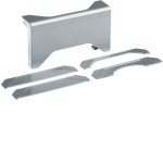 Hager SL200808D1 Abzweig auf Aufbodenkanäle zu Sockelleistenkanal SL 20x80mm Dekor Aluminium 