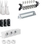 Hager UM00M1 Multimedia Kit,univers mit 3xSteckdose,12xPatchPanel mit 6xRJ45,Geräte- und Kabelhalter 