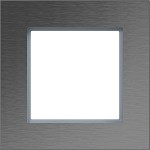 Hager WAD8120ES LED-Rahmen 1fach, A.8, edelstahl matt, Metall gebürstet 