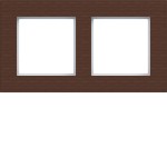 Hager WAD8200X13H Rahmen 2fach waagerecht, A.8, umber wood, Wengé-Holz 