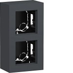 Hager WAD8210AT Gehäuse 2fach, hohe Ausführung, AP, A.8, anthrazit matt, lackiert 