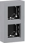 Hager WAD8211TA Gehäuse 2fach, flache Ausführung, AP, A.8, titan metallisch, lackiert 