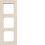 Hager WAD8300X12V Rahmen 3fach senkrecht, A.8, drift wood, Koto-Holz 