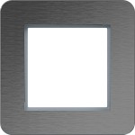 Hager WAD9120ES LED-Rahmen 1fach, C.8, edelstahl matt, Metall gebürstet 