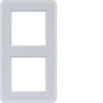 Hager WAD9200GWM Rahmen 2fach, C.8, Glas lichtweiß matt 