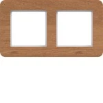 Hager WAD9200X14H Rahmen 2fach waagerecht, C.8, natural wood, Eichenholz 