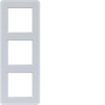 Hager WAD9300GWM Rahmen 3fach, C.8, Glas lichtweiß matt 