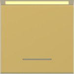 Hager WAF1020C08 Zentralstück m. Aufdruck Taster Hotelc., klare Linse, Ax/Cx, gold, metallisch 
