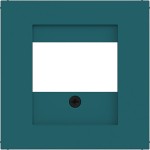 Hager WAF1104C09 Zentralstück mit Ausschnitt für TAE, Lautsprecher, USB, Ax/Cx, azure, matt 