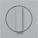 Hager WAF1315TA Zentralstück m. Drehknopf f. 3-Stufenschalter, 0-Stell., Ax/Cx, titan met la 