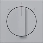 Hager WAF1316TA Zentralstück mit Drehknopf für 3-Stufenschalter, Ax/Cx, titan met lackiert 