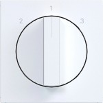 Hager WAF1316WM Zentralstück mit Drehknopf für 3-Stufenschalter, Ax/Cx, lichtweiß matt 