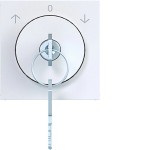 Hager WAF1320WG Z.-st. m. Schloss u. Tast-Rast f. Jal.-Schlüss., Schl. 0-St. abz.,Ax/Cx,lwß gl 
