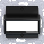 Hager WAF2163BG Zentralplatte f. Reichle&De-Massari Einzelmod., A.x/C.x, n.schwarz gl 