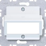 Hager WAF2190WG Zentralplatte für Reichle&De-Massari Doppelmodul,A.x/C.x, lichtweiß gl 
