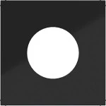 Hager WAF3554BG Zentralstück für Drucktaster/Lichtsignal E10, A.x/C.x, nachtschwarz glänzend 
