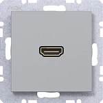 Hager WAF4379TA High Definition Steckdose HDMI HDMI, A.x/C.x, titan metallisch, lackiert 