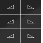 Hager WAK7136BG Abdeckung für Tastsensor KNX Secure, 6fach, Dimmer AUF/AB, A.x/C.x, n.schw. gl. 