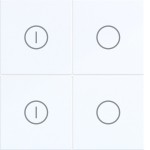 Hager WAK7144WG Abdeckung für Tastsensor KNX Secure, 4fach, EIN/AUS, A.x/C.x, lichtweiß glänzend 