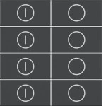 Hager WAK7148BM Abdeckung für Tastsensor KNX Secure, 8fach, EIN/AUS, A.x/C.x, nachtschwarz matt 