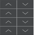 Hager WAK7158BM Abdeckung für Tastsensor KNX Secure, 8fach, AUF/AB, A.x/C.x, nachtschwarz matt 