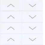 Hager WAK7158WM Abdeckung für Tastsensor KNX Secure, 8fach, AUF/AB, A.x/C.x, lichtweiß matt 