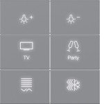 Hager WAK7216TA Abdeckung für Tastsensor KNX Secure, 6fach, hinterg.bel.,A.x/C.x, titan met. 