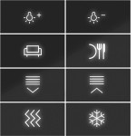 Hager WAK7218BG Abdeckung für Tastsensor KNX Secure, 8fach, hintergr.bel., A.x/C.x, n.schw. gl. 