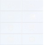 Hager WAK7218WM Abdeckung für Tastsensor KNX Secure, 8fach, hintergr.bel., A.x/C.x, l.weiß matt 