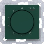 Hager WAN5010C07 Temp.regler 230V/16A, Dreh-/Druckknopf, Heizen/Kühlen,A.x/C.x, jade, hg 