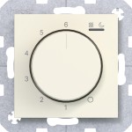 Hager WAN5010C11 Temp.regler 230V/16A, Dreh-/Druckknopf, Heizen/Kühlen,A.x/C.x, shell, matt 