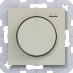 Hager WAN5010C15 Temp.regler 230V/16A, Dreh-/Druckknopf, Heizen/Kühlen,A.x/C.x, pebble, matt 