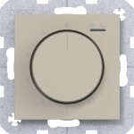 Hager WAN5011C01 Temp.regler 230V/15W, Dreh-/Druckknopf, Heizen/Kühlen, A.x/C.x, sand, matt 