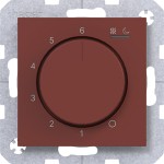 Hager WAN5011C05 Temp.regler 230V/15W, Dreh-/Druckknopf, Heizen/Kühlen, A.x/C.x, carmin, hg 