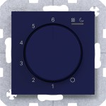Hager WAN5011C06 Temp.regler 230V/15W, Dreh-/Druckknopf, Heizen/Kühlen, A.x/C.x, ocean, hg 