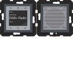 Hager WAN6010AT Radio Touch UP DAB+ mit Lautsprecher, A.x/C.x, anthrazit matt, lackiert 