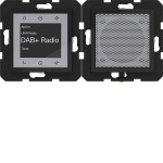 Hager WAN6010BG Radio Touch UP DAB+ mit Lautsprecher, A.x/C.x, nachtschwarz glänzend 