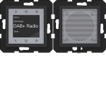 Hager WAN6010BM Radio Touch UP DAB+ mit Lautsprecher, A.x/C.x, nachtschwarz matt 