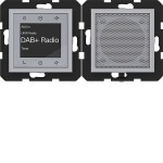 Hager WAN6010TA Radio Touch UP DAB+ mit Lautsprecher, A.x/C.x, titan metallisch, lackiert 
