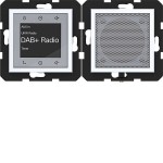 Hager WAN6010WG Radio Touch UP DAB+ mit Lautsprecher, A.x/C.x, lichtweiß glänzend 