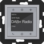 Hager WAN6011TA Radio Touch UP DAB+, A.x/C.x, titan metallisch lackiert 